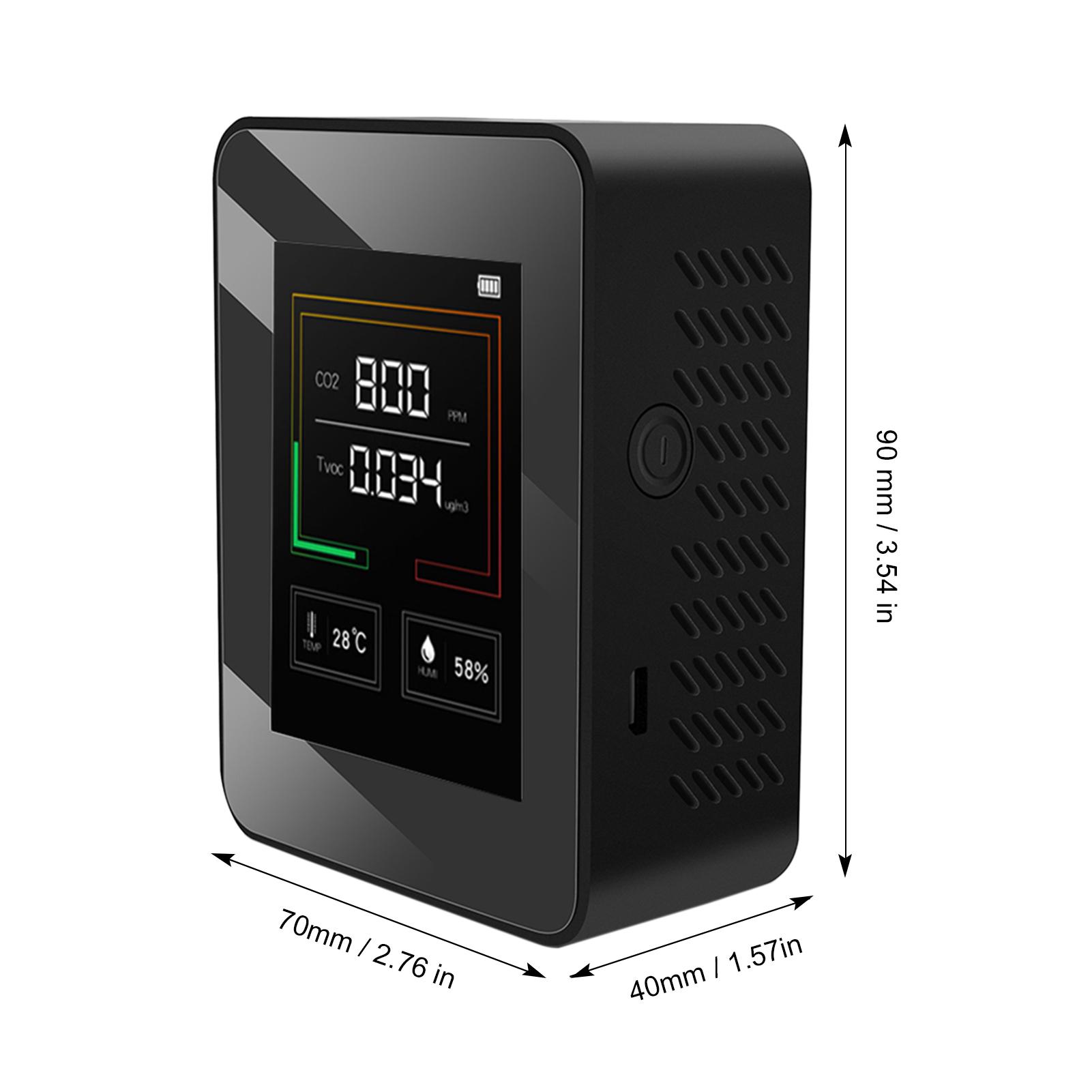 CO2 Meter LCD Backlight Indoor Carbon Dioxide CO2 Concentration Detector Intelligent Air Quality Analyzer Tester with