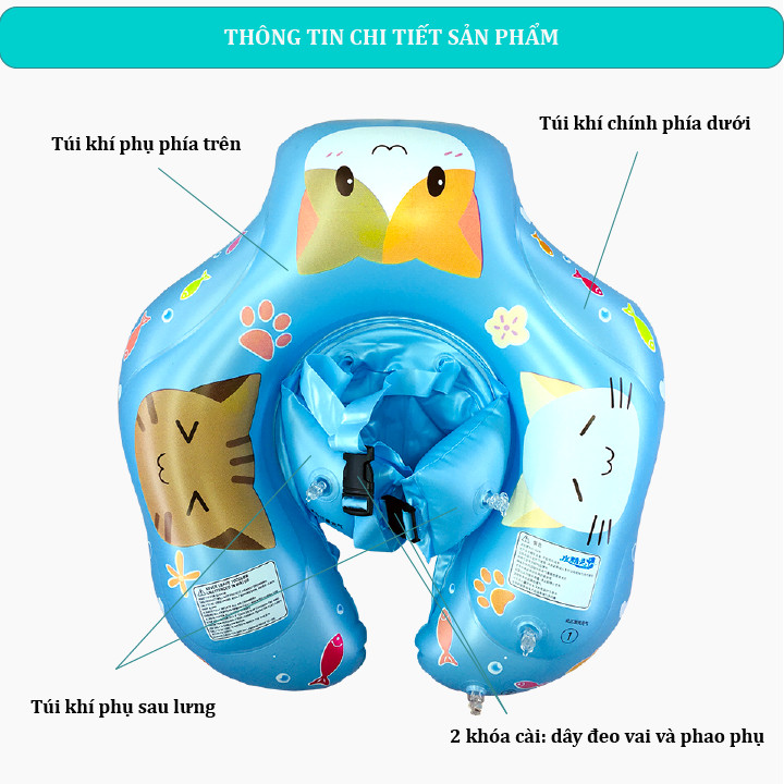 Phao bơi chống lật cho bé từ 1 tuổi đến 3 tuổi