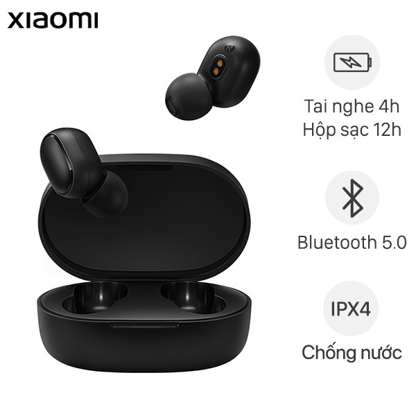 Tai Nghe Bluetooth 5.0  Earldom AirDots Redmi 2, chất ấm, Bass-treble rõ ràng, cách âm tốt , Chống Ồn - Mic Đàm Thoại - Pin 4 tiếng - Hàng chính hãng