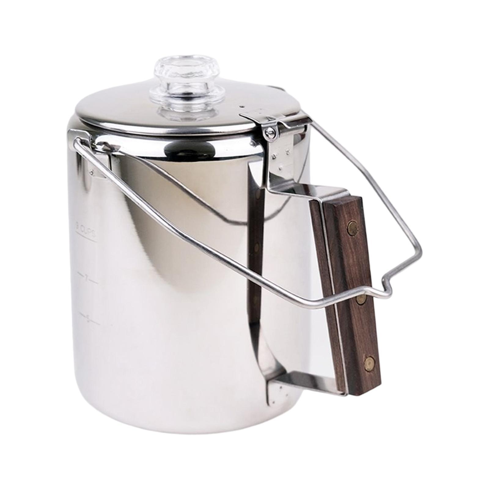 Coffee Percolator Camping, Durable Stainless Steel Campfire Coffee Brewer  Top, Camping Coffee Pot for Outdoor Brew Coffee Stovetop