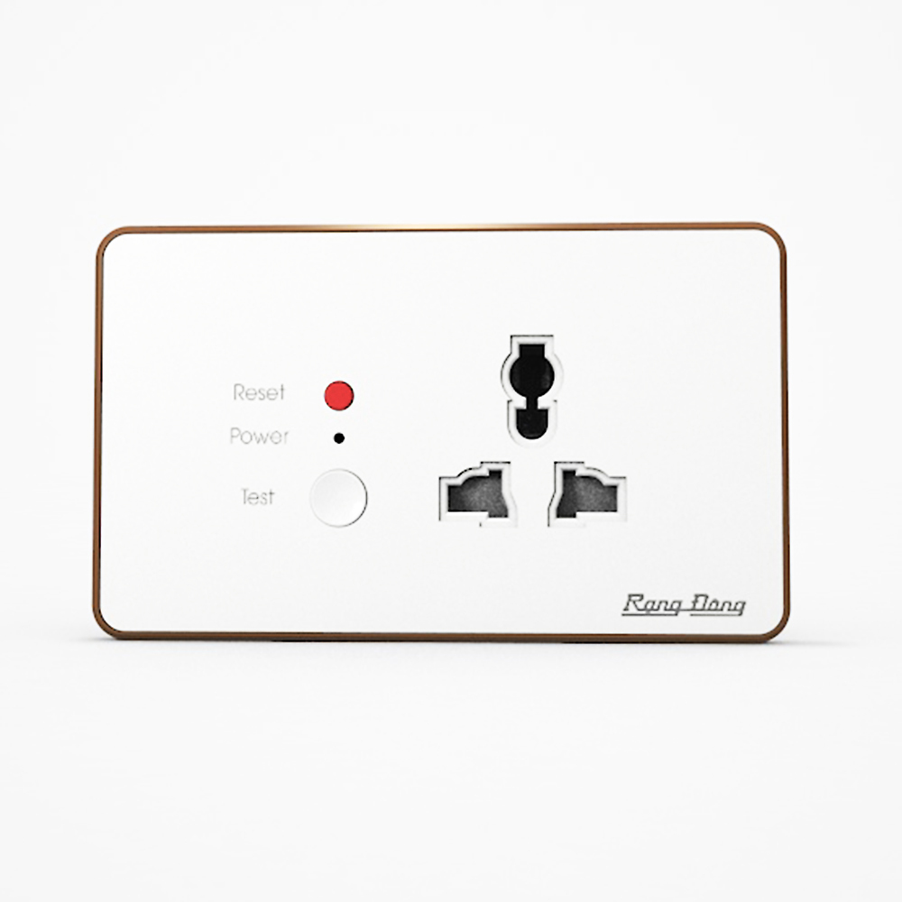 Ổ cắm âm tường chống giật chính hãng Rạng Đông, đảm bảo an toàn khi sử dụng OCAT01 1C/16A