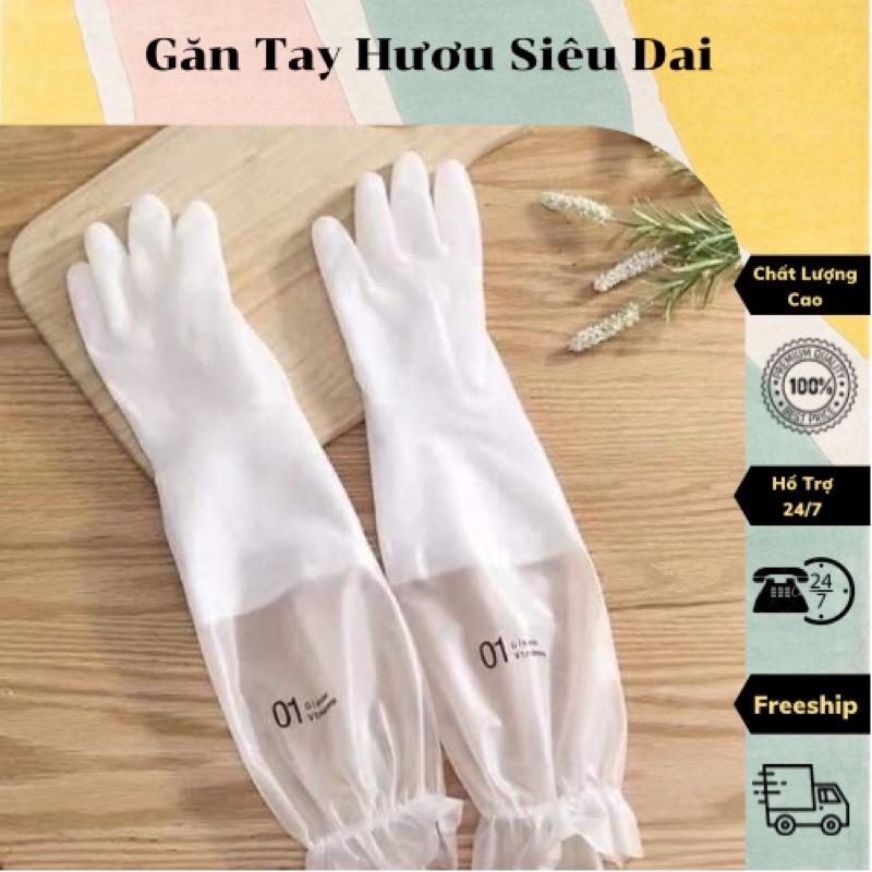 Găng tay cao su lót nỉ con hươu Siêu bền Siêu Dai bảo vệ da tay