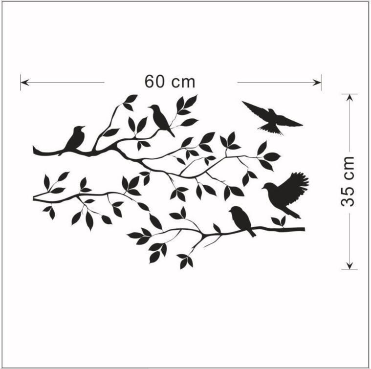 Nhãn dán tường chi nhánh, DIY Tủ có thể tháo rời nghệ thuật Decal Bức tranh tường và hình nền stick cho phòng ngủ, phòng khách và trang trí