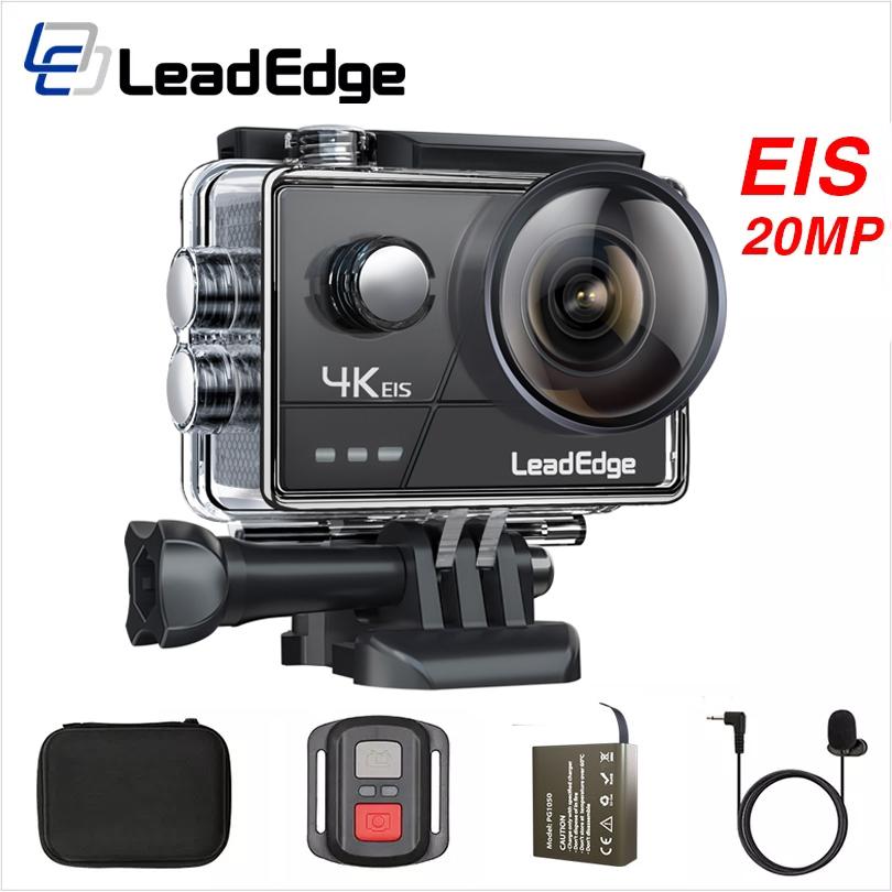 Camera hành động LeadEdge 4K/30FPS 1080P/60FPS 20MP EIS Chống rung MIC ngoài WiFi Điều khiển từ xa Lặn Cam dưới nước chống nước 40M