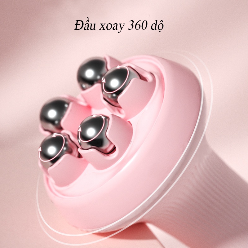 Dụng Cụ Massage Cầm Tay 5 Bi Đa Năng Xoay 360 Độ, Giảm Đau Mỏi Hiệu Quả, Mat-xa Thư Giãn Đa Điểm Trên Cơ Thể