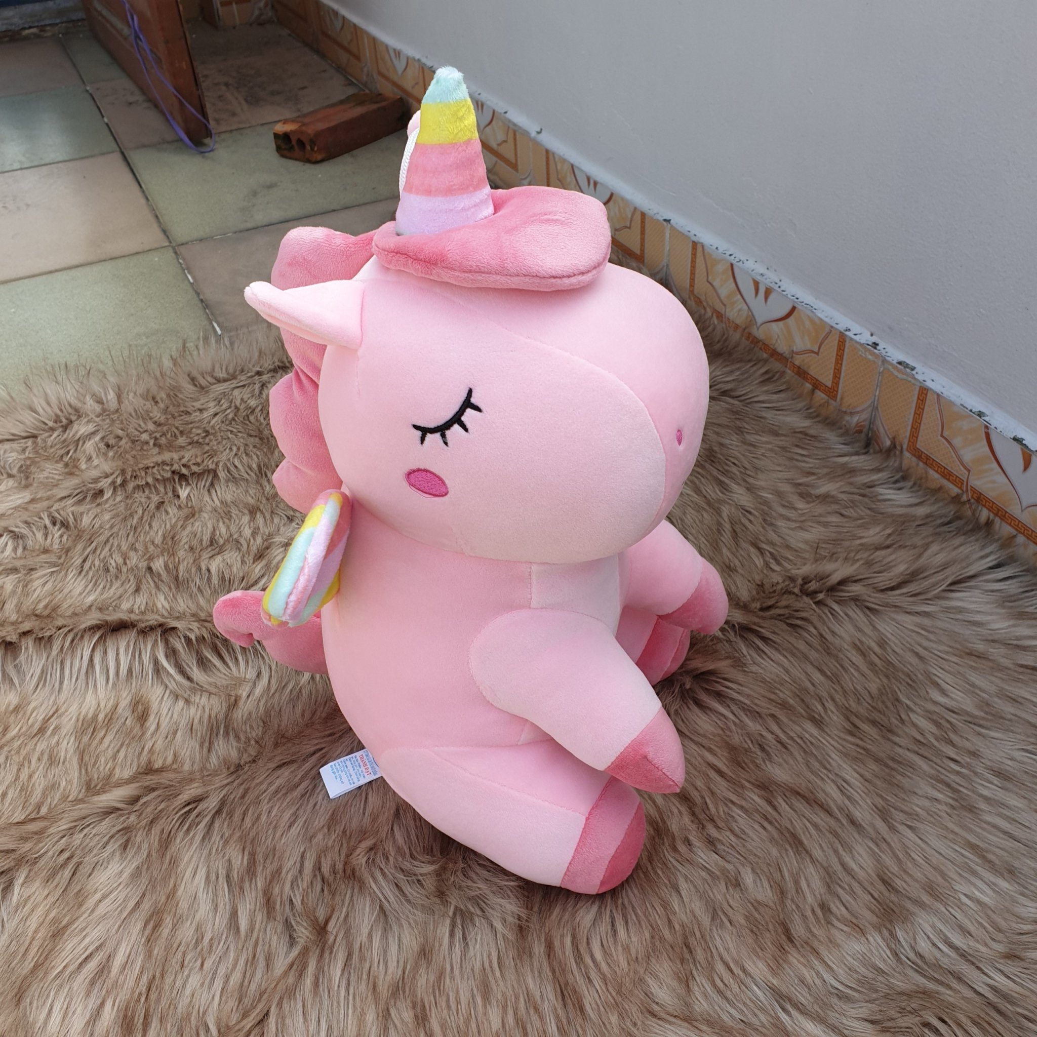 Kỳ lân unicorn nhồi bông size 40cm màu hồng