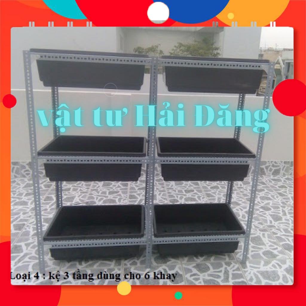 (kệ 2-3-4 tầng) kệ sắt v lỗ trồng rau thông minh ( khay 67 x 42 ),kệ trồng rau đa năng,kệ rau sạch nhiều tầng