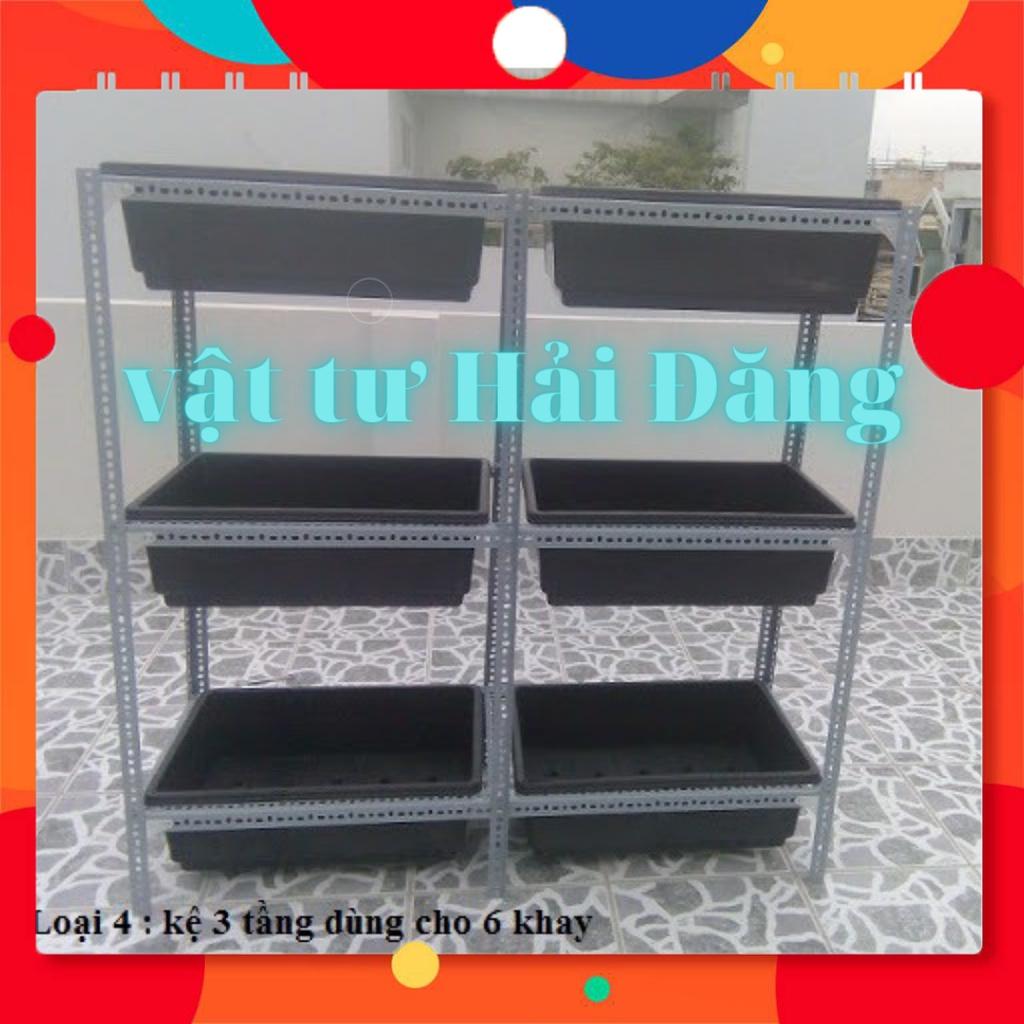 Khung kệ trồng rau 2 tầng sắt v lỗ,kệ trồng rau