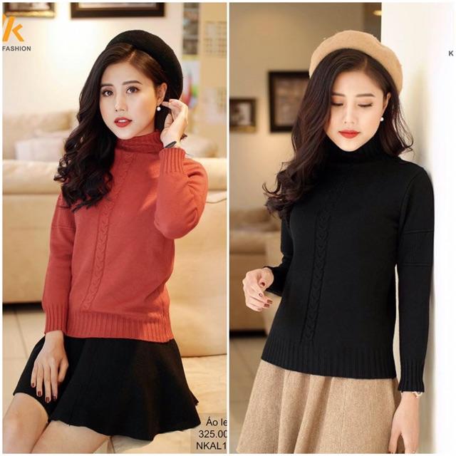 Áo len cổ lọ vảy cá giữa 905 hàng công ty NK