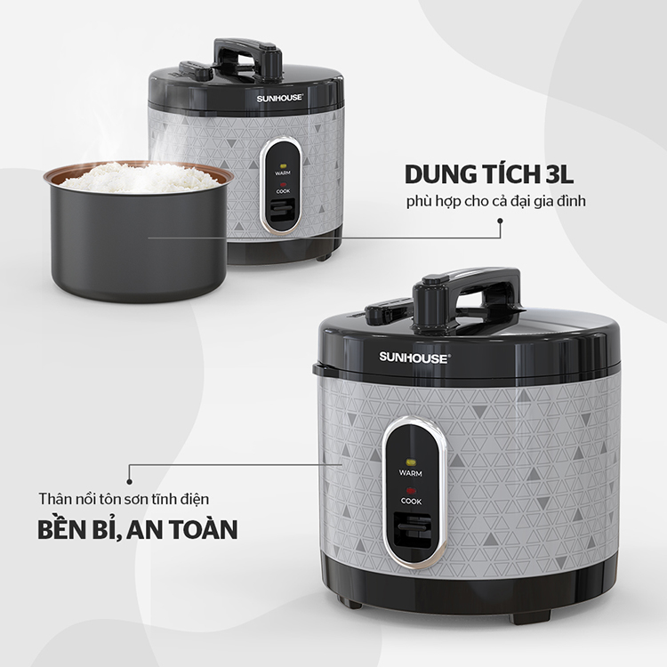 Nồi cơm điện Sunhouse SHD8305 3L - Hàng chính hãng