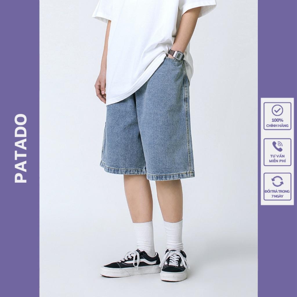 Quần short đùi jean nam PATADO chất bò cao cấp phong cách hàn quốc