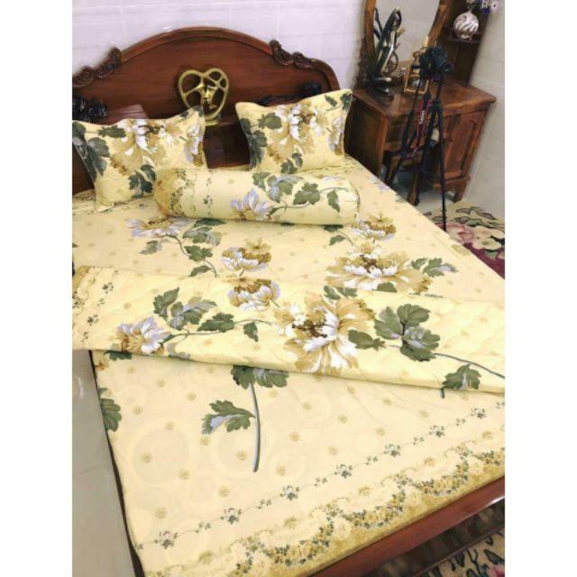 TRỌN BỘ 5 MÓN CHĂN DRAP ÁO GỐI COTTON POLY