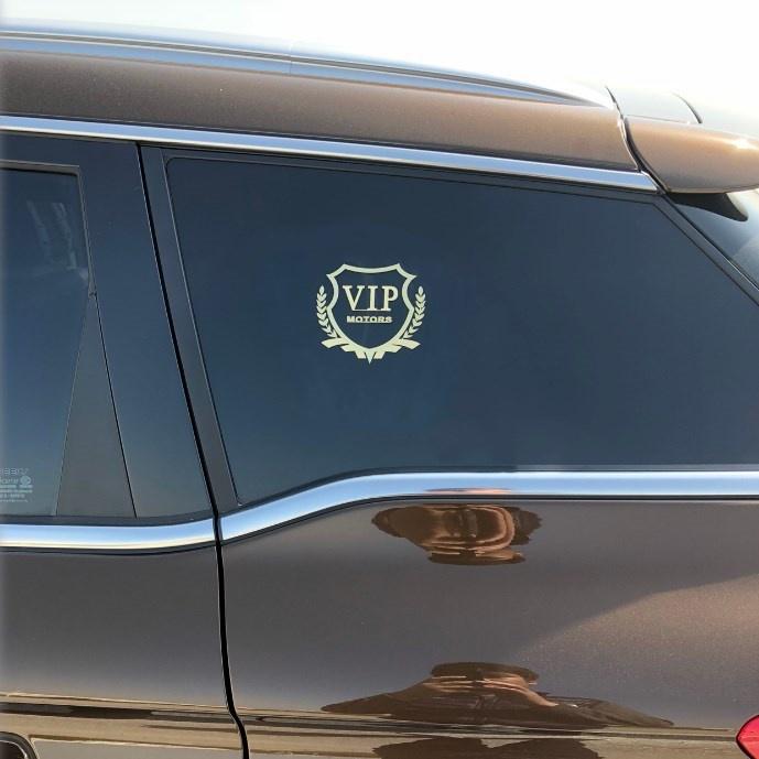 Miếng Dán Logo VIP Lúa Mì Bằng Nhôm Thông Dụng Cho Cửa Sổ Xe Hơi