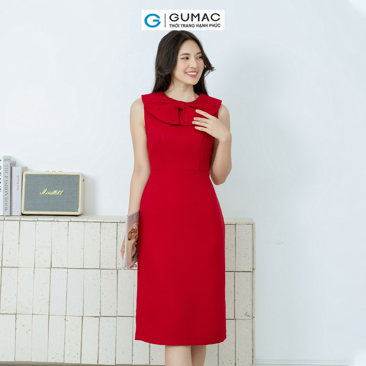 Đầm bút chì bâu kiểu GUMAC DD08032