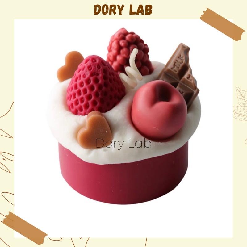 Nến Thơm Bánh Kem Cherry Phủ Kem Quà Tặng Sinh Nhật - Dory Lab
