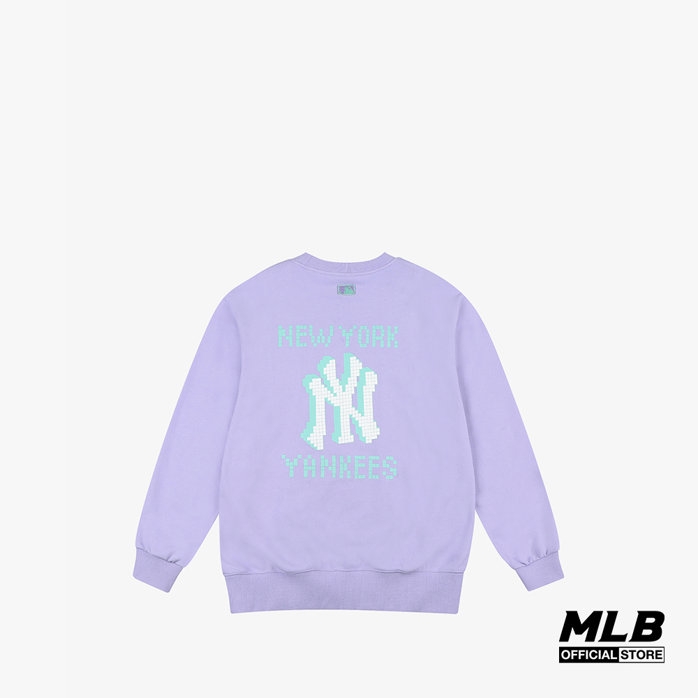 MLB - Áo sweatshirt tay dài cổ tròn PLAY Pixel Logo