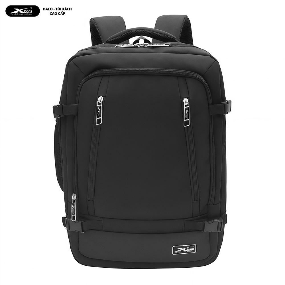 Balo Du Lịch Cao Cấp Xbags Leader Pro XB2010 Màu Đen Dung Tích Lớn, Ngăn Chính Mở Gập 180 Độ, Đựng Được Laptop 17 Inch, Sang Trọng Cá Tính!