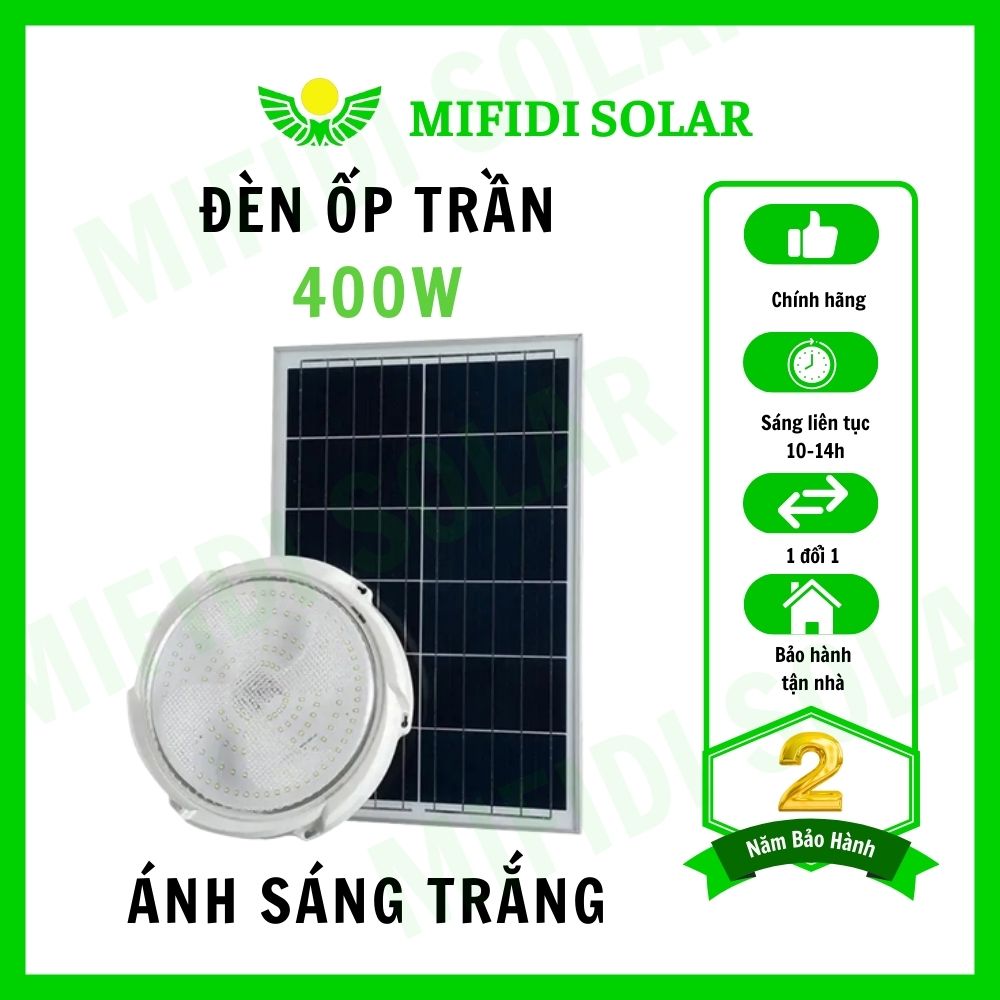 Đèn Năng Lượng Mặt Trời MIFIDI | Đèn Ốp Trần 400W ánh sáng trắng cuốn hút OT400