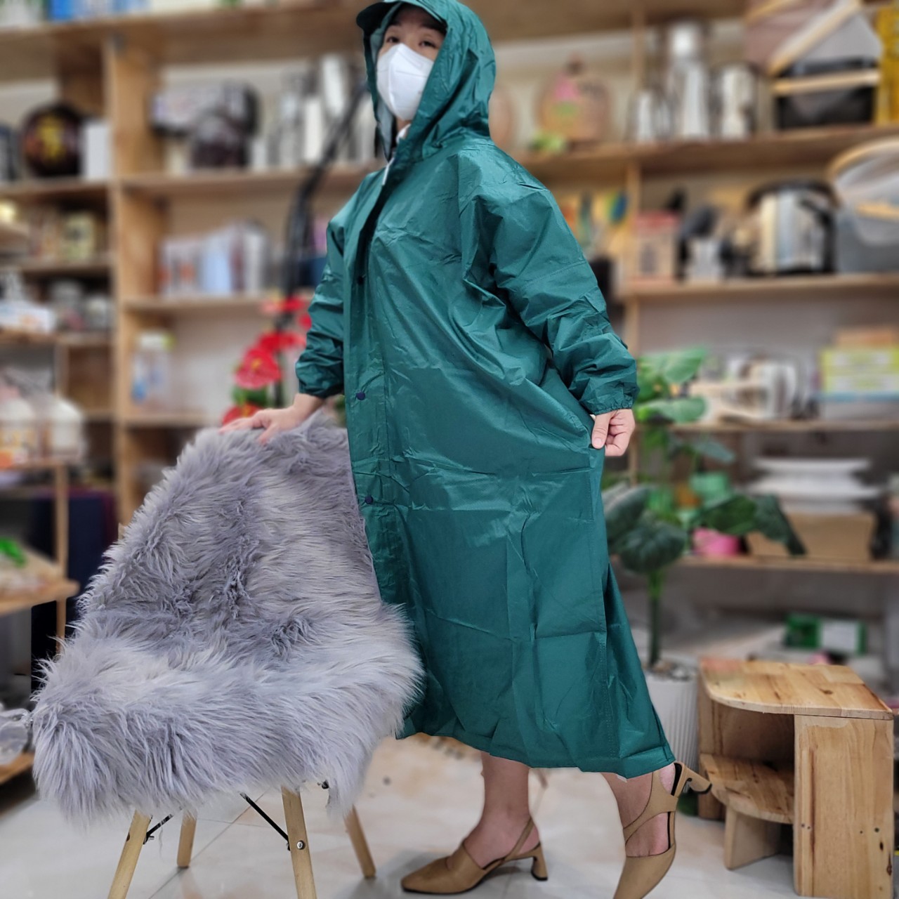 Áo Mưa Bít Cá Dây kéo+ Có nút 1m2 -HÀNG TỐT, DÀY giúp giữ ấm khi đi mưa,vải da cá siêu bền .Nhiều màu, hàng đặt gia công