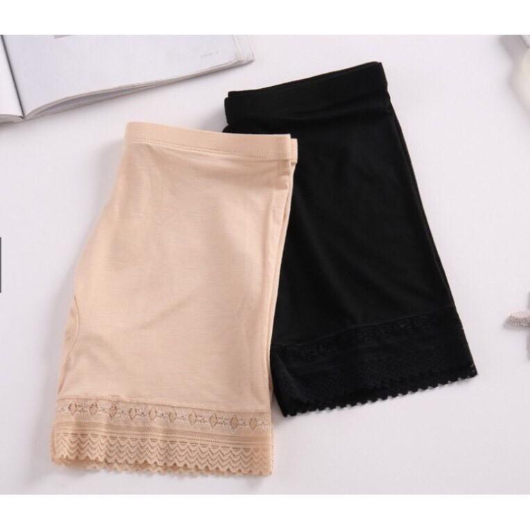 Quần Mặc Váy FreeShipXtra Quần Lót Đùi Nữ, Quần Váy Cotton Ren - SU