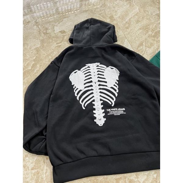 Áo hoodie xương mũ 2 lớp