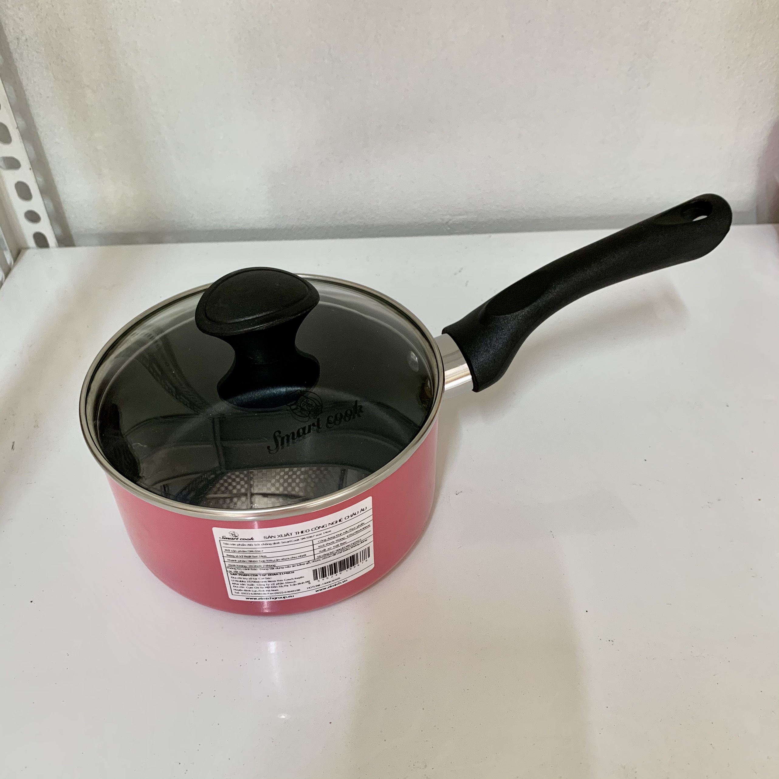 Nồi bột chống dính có vung SmartCook 14cm - Hàng Chính Hãng