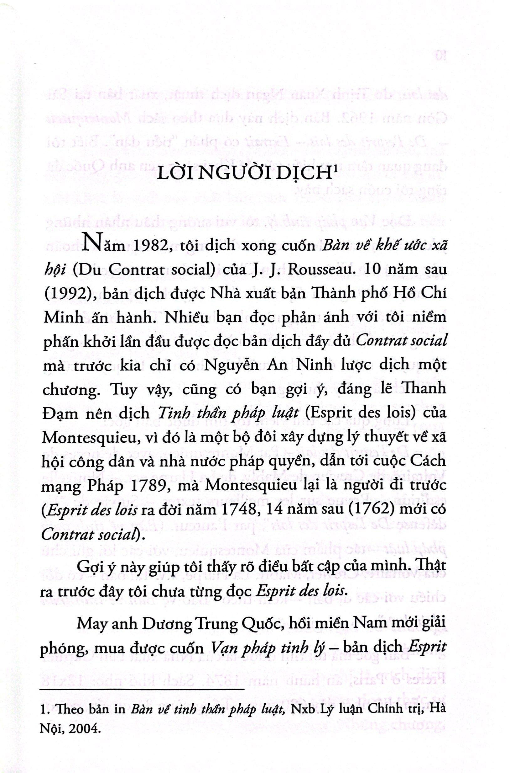 Bàn Về Tinh Thần Pháp Luật (Tái Bản 2023)