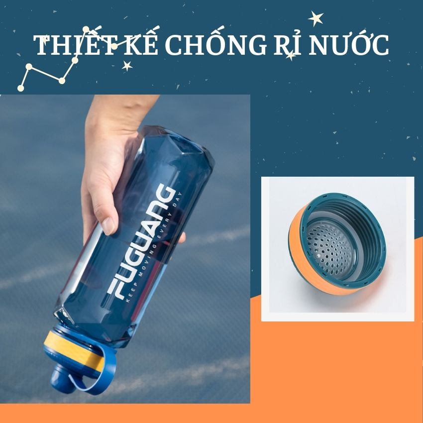 Bình nước tập gym 2 lít 2,2 lít nhựa PC58 BPA Free an toàn tuyệt đối cho sức khỏe người sử dụng