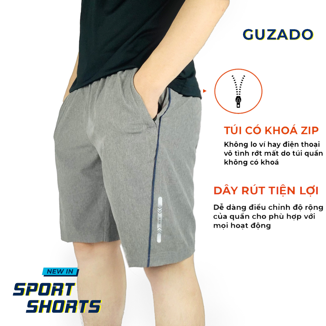 FREE SHIP Quần đùi nam GUZADO (GSR06), Quần short nam mới Không Nhăn không Nhàu, Phong Cách năng động, Form Regular Fit, sản phẩm chất lượng cao
