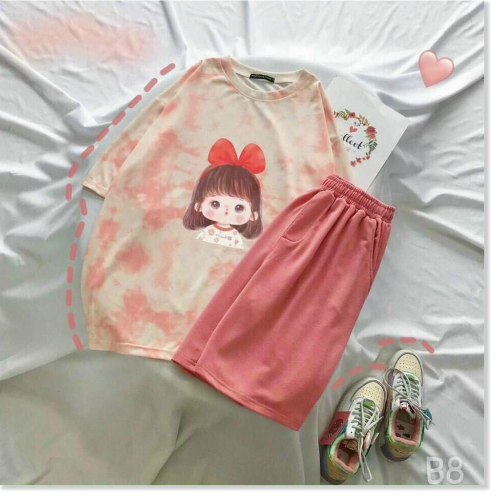 SET BỘ NỮ THUN COTTON,CHẤT LIỆU THOÁNG MÀU,HỌA TIẾT XINH XẮN THỜI TRANG KING STORE