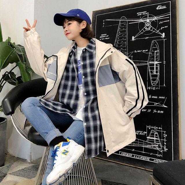 Áo khoác dù lucky phối cực hot, HÌNH THẬT CHỤP SÀN