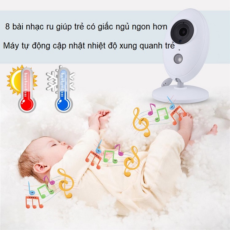 Máy Báo Tiếng Khóc Màn Hình 3.5inch XF808 Thiết Bị Tiện Ích Cho Gia Đình Có Trẻ Nhỏ