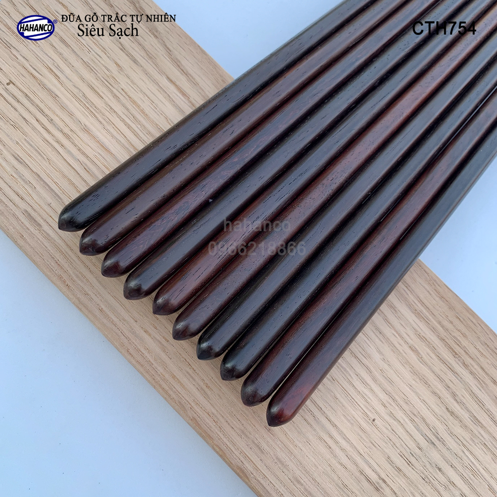 Đũa đầu búp gỗ Trắc Việt Nam Siêu sạch Kháng khuẩn, không nấm mốc để mộc siêu bền - an toàn sức khỏe