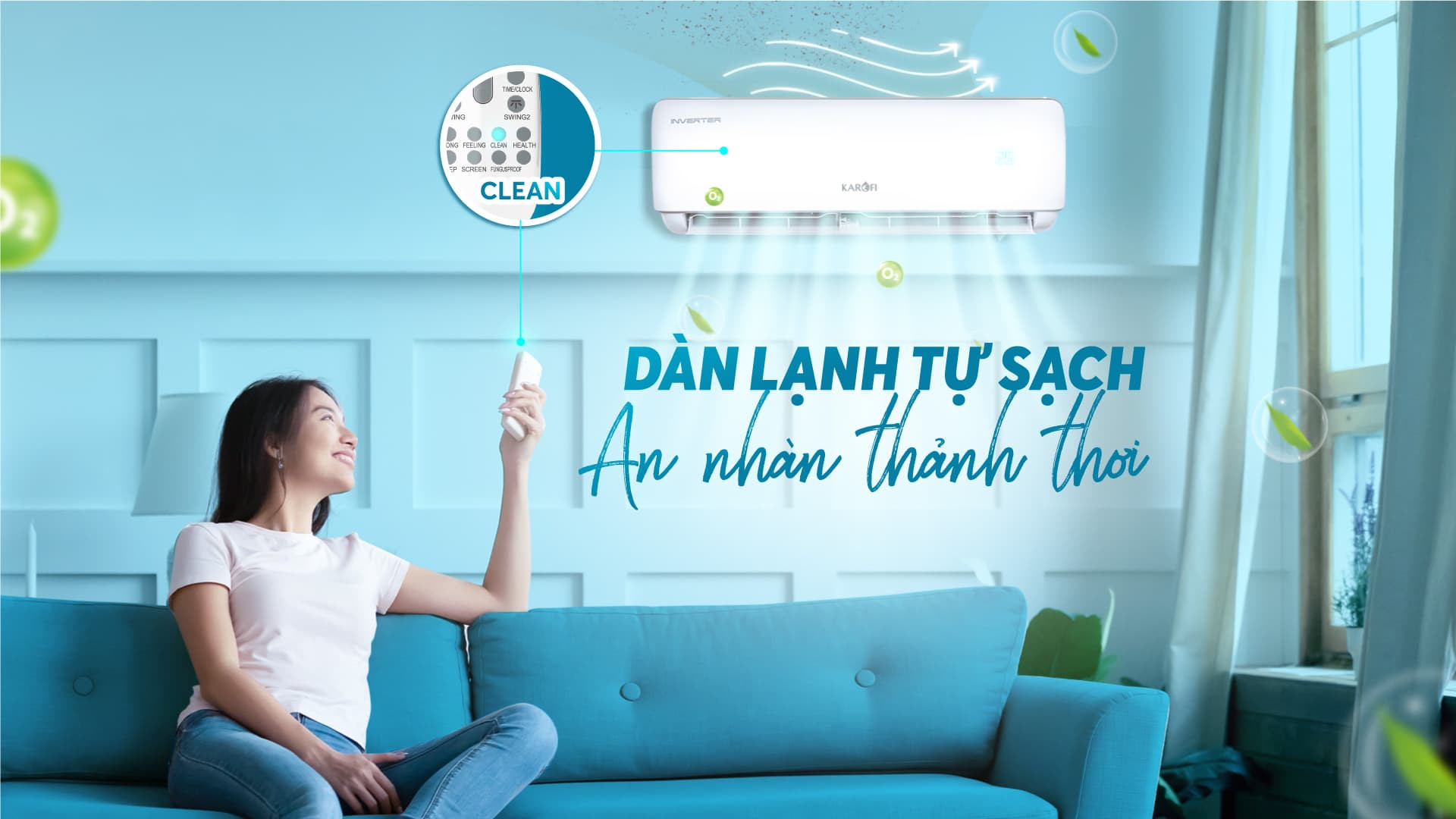Máy lạnh iventer Karofi I1C12, 12000BTU - Hàng Chính Hãng - Giao hàng và lắp đặt miễn phí toàn quốc