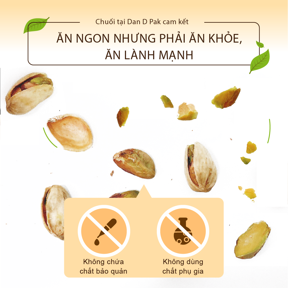 Hạt dẻ cười Nhập Khẩu Mỹ - Pistachio Dan D Pak 380g