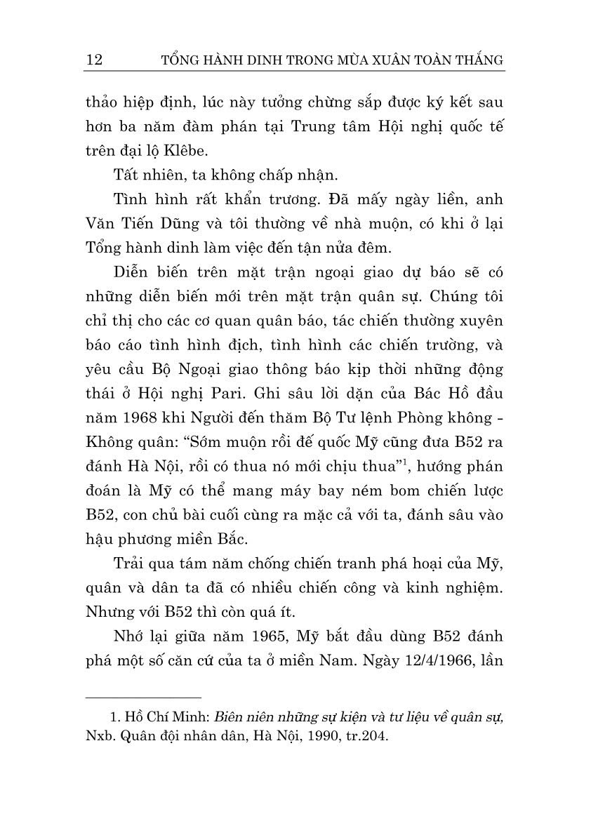 Tổng hành dinh trong mùa xuân toàn thắng - Hồi ức