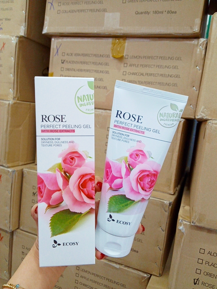 GEL TẨY TẾ BÀO CHẾT ECOSY ROSE PERFECT PEELING GEL 180G