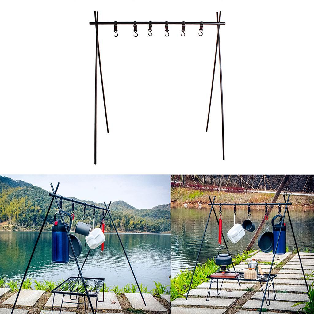 Triangle Hanging Rack Aluminum Alloy Outdoor Camping Travel Shelf Hanger