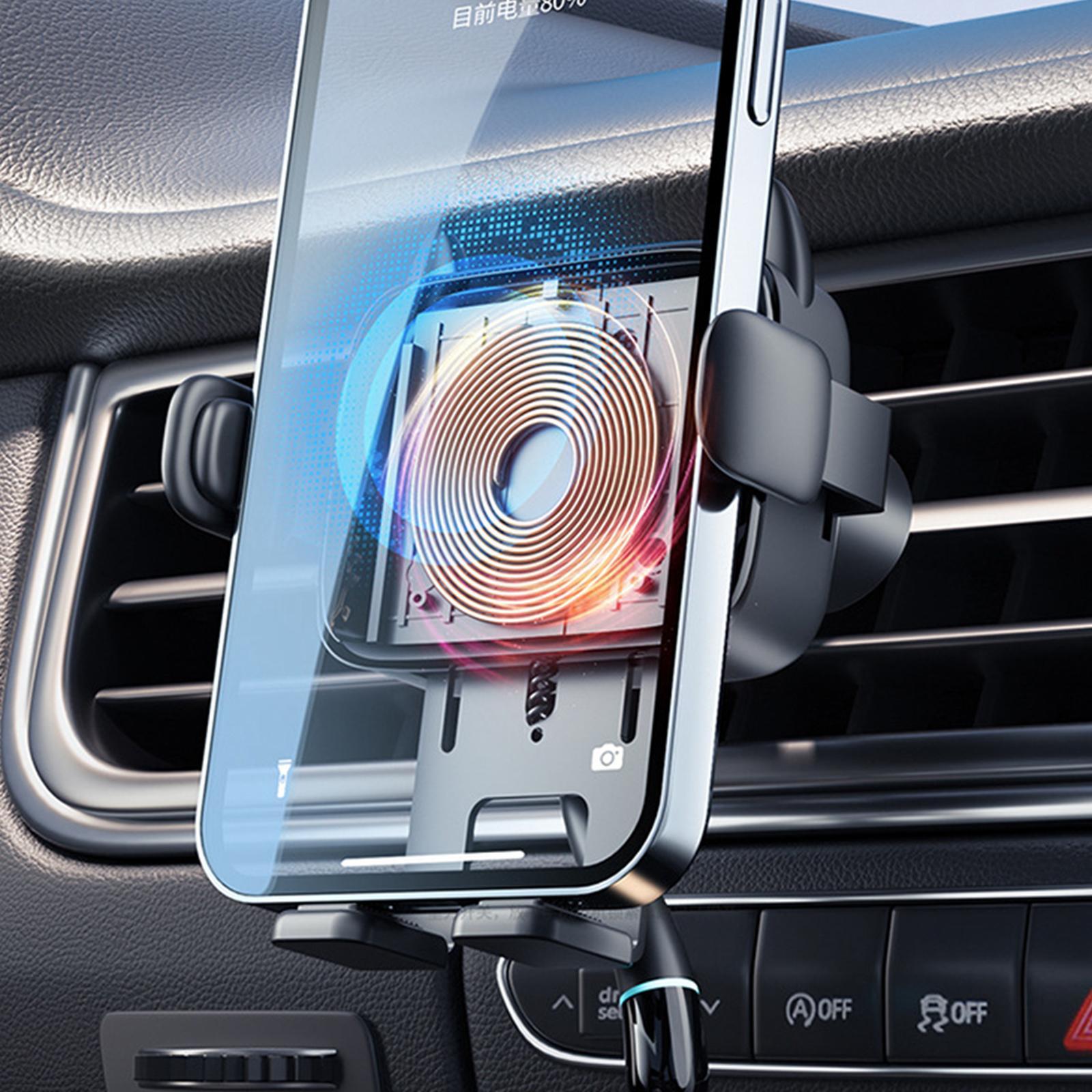 Cat Shape Wireless Car Charger Air Vent Mount Cell Phone Holder Quick Release Automatic Clamping