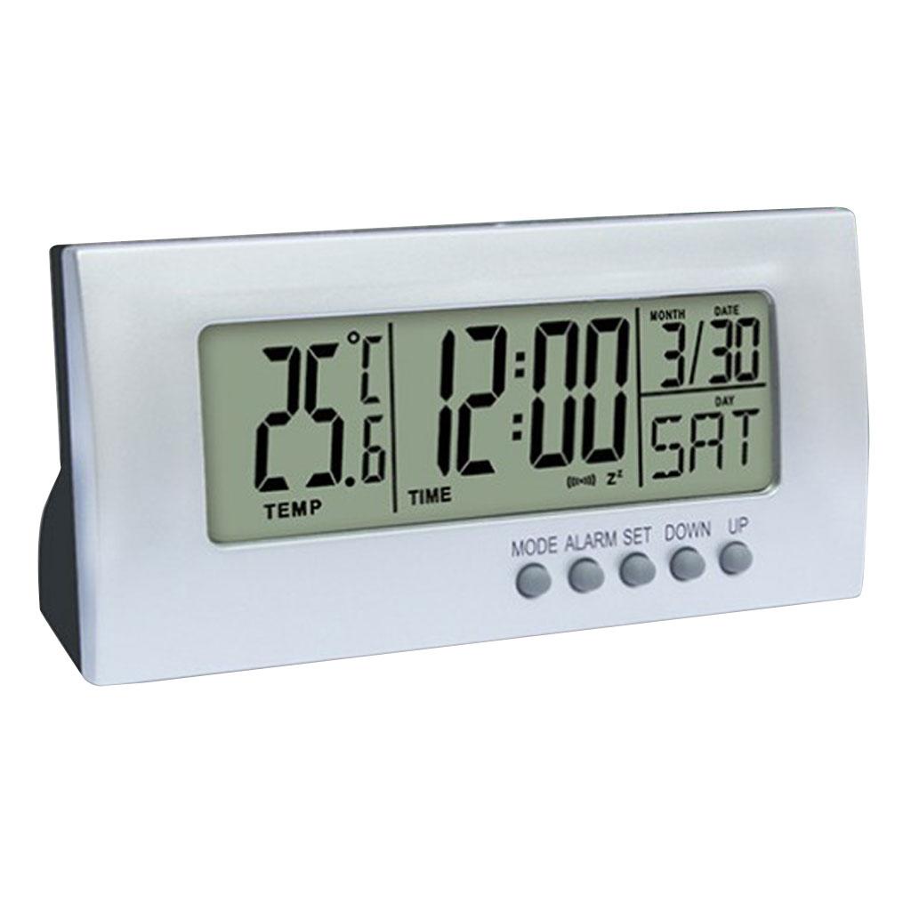 2xMultifunctional LED Digital Alarm Clock Thermometer Thermometer Temp
