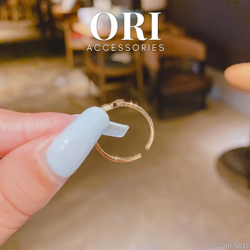 Nhẫn nữ Freesize trái tim Double Heart thời trang xinh xắn ORI ACCESSORIES N035