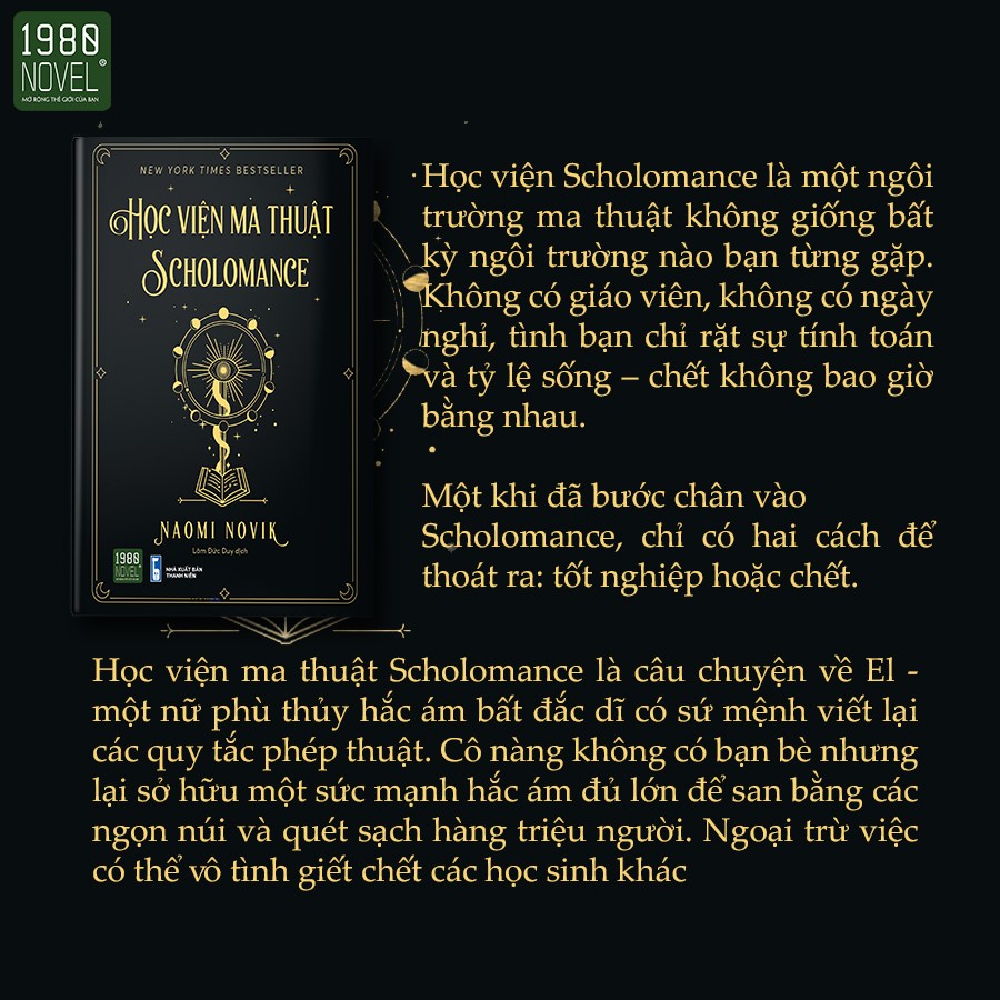 Hình ảnh Sách - Học viện ma thuật Scholomance - 1980Books