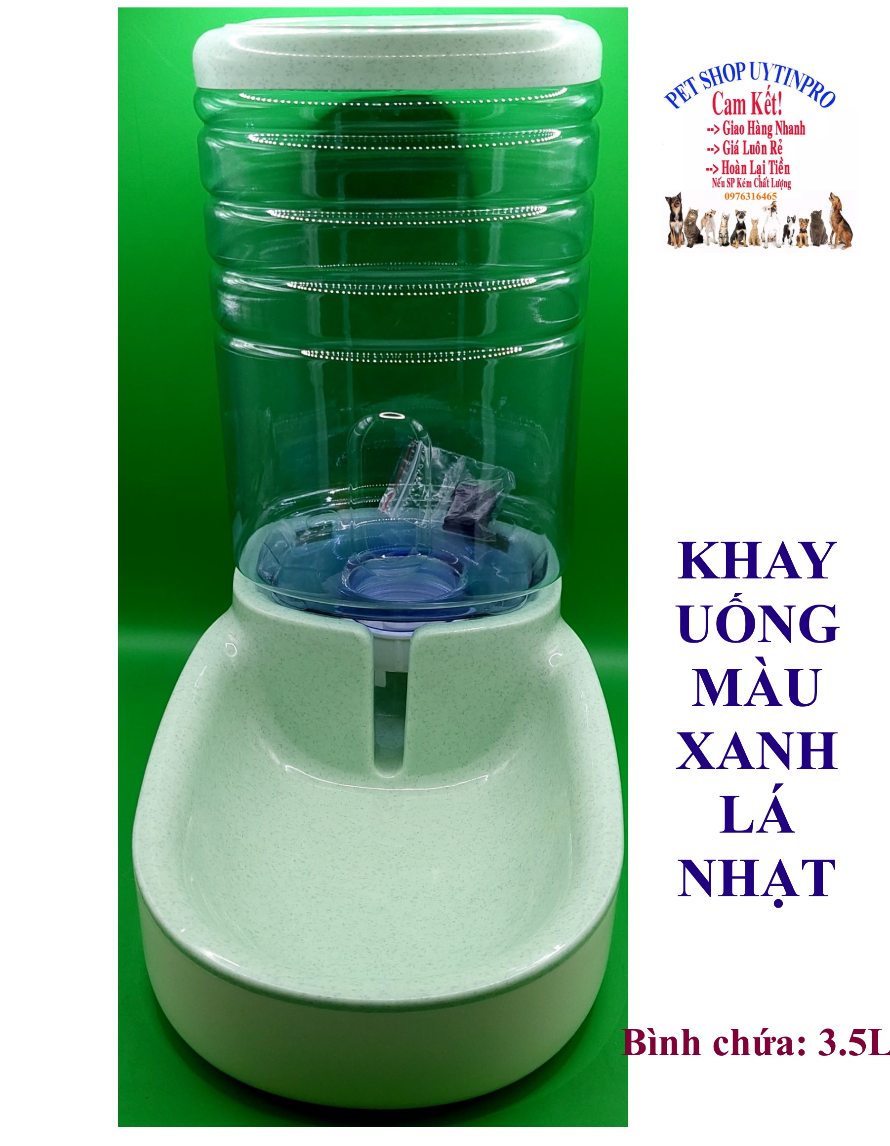 Khay ăn hoặc uống tự động cho Chó Mèo Dung tích 3.5l Thiết kế bo tròn Siêu tiện lợi Chất liệu nhựa an toàn bền đẹp