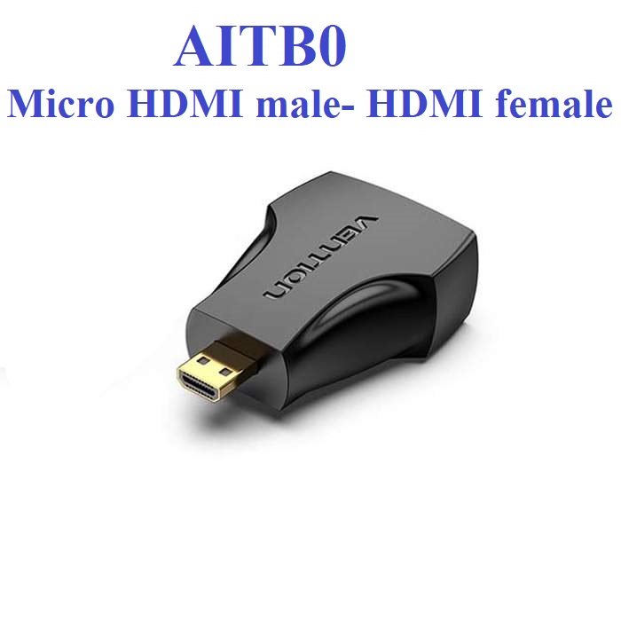 Cáp chuyển / đầu chuyển đổi Micro HDMI male ra HDMI male Vention VAA-D03 / AITB0 - Hàng chính hãng