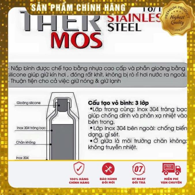 Bình giữ nhiệt Elmich 500ml 6386, innox 304, giữ nhiệt tốt, an toàn cho sức khỏe |HCH014