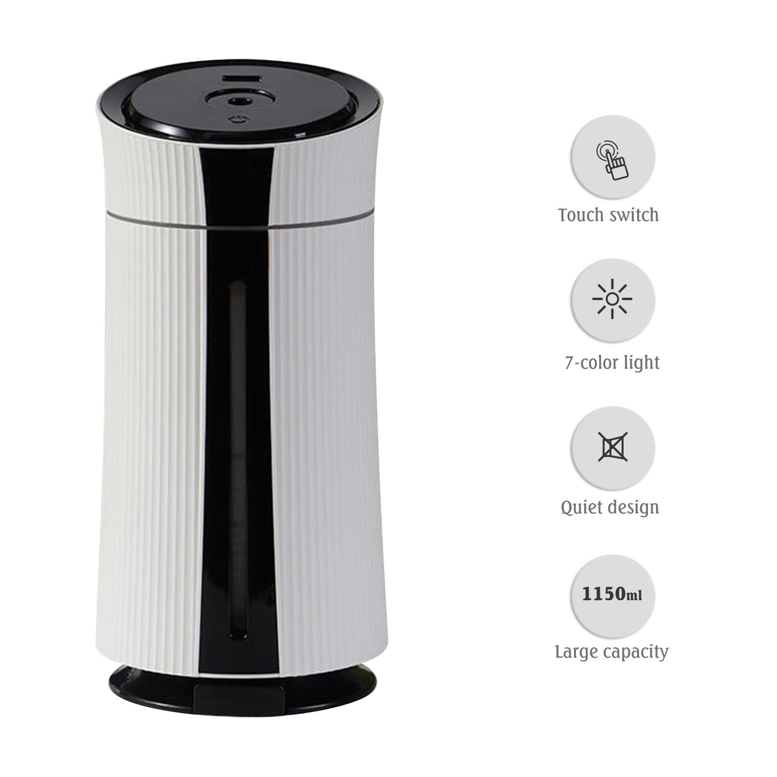 Máy tạo độ ẩm không khí dạng phun sương trong nhà di dộng với ánh sáng LED 7 màu 3 chế độ điều chỉnh