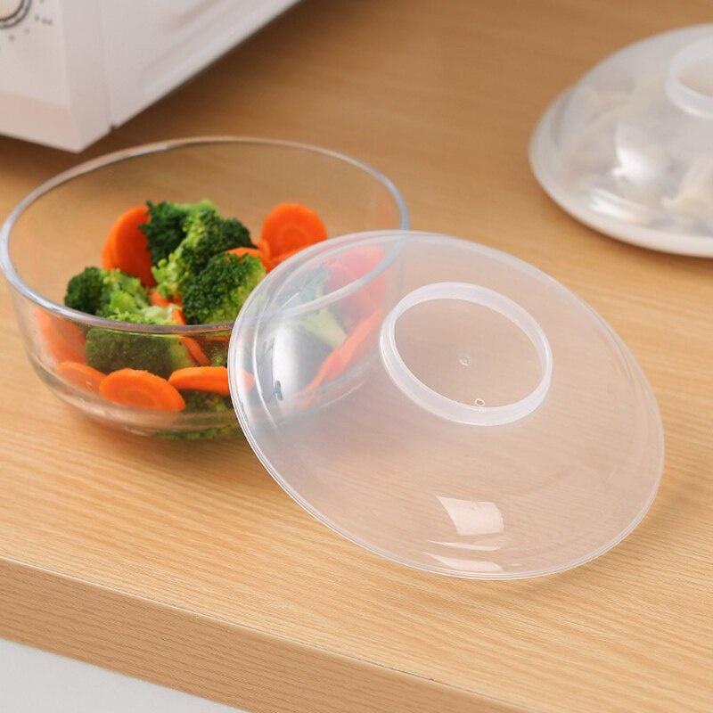 Round Food Insulation Cover Microwave Splash-proof Cover Clear Lid Safe Vent Keeping Fresh Seal Wrap Cover Kitchen Accessories