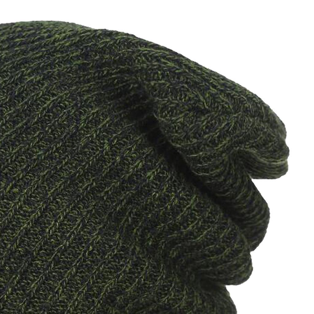 Men's Women's Causal Knitted Baggy Beanie Winter Warm Hat Ski Knit Skull Cap