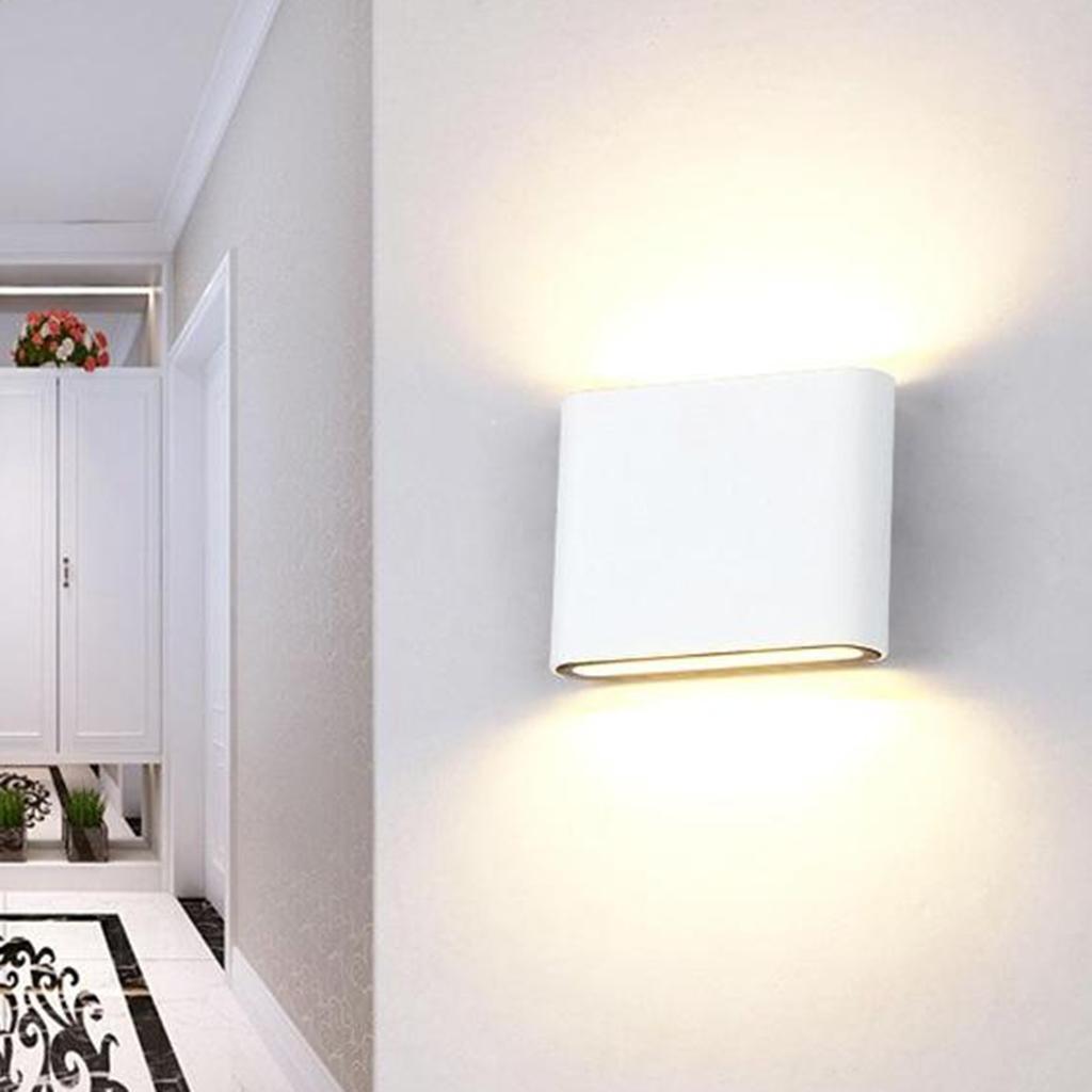 3000K Waterproof LED Up Down Wall Lamp Light Warm White 6W White