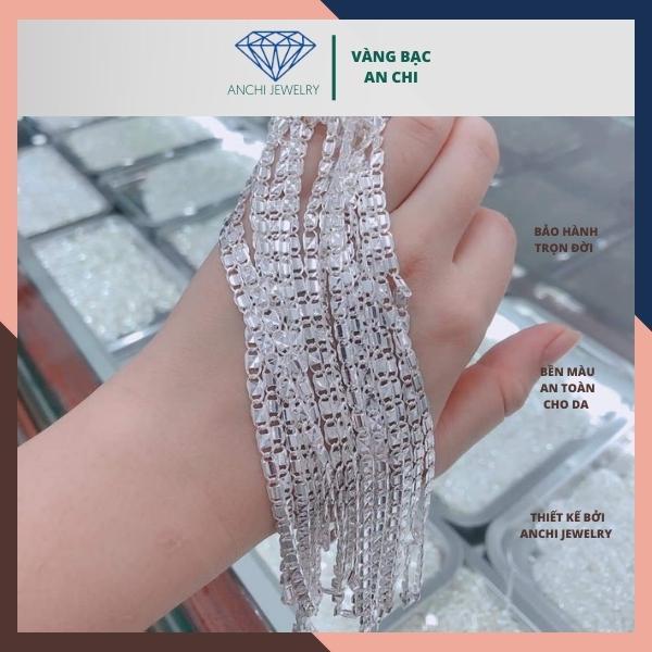 Vòng cổ bạc cho bé trai, dây chuyền trẻ em bạc ta nguyên chất Anchi jewelry